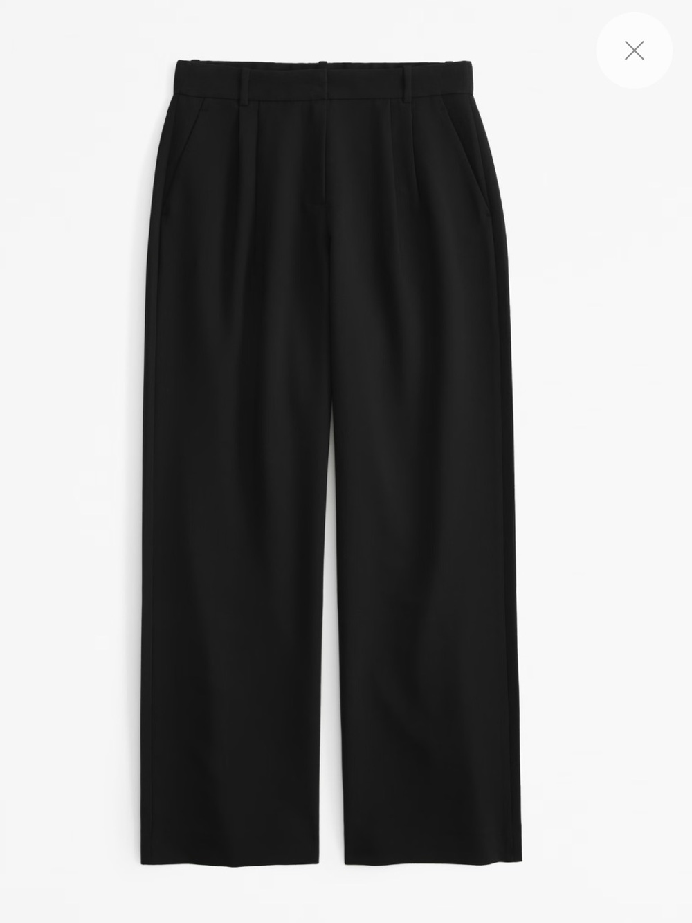 Abercrombie & Fitch Curve Love A&F Sloane Low Rise Tailored Wide Leg Pant